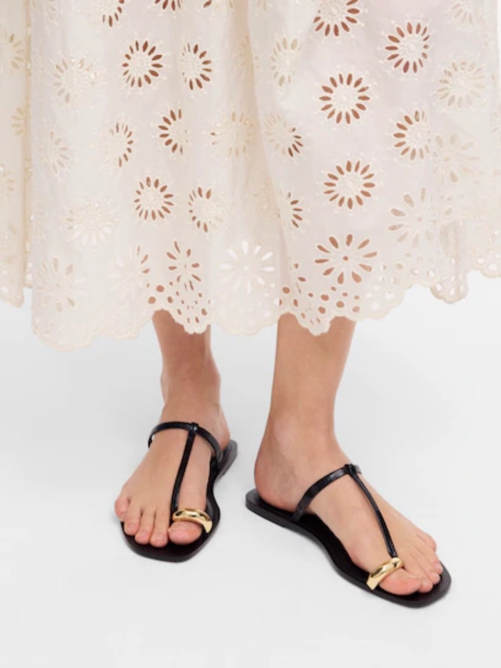 Madewell Dessa Toe-Ring Sandal in True Black